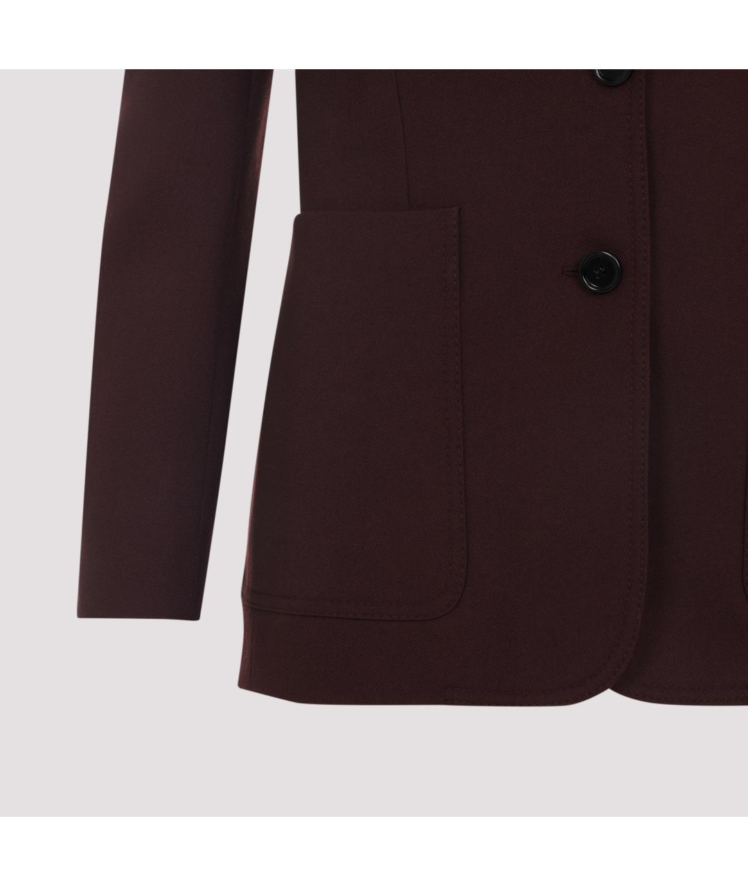 CHLOE Бордовый шерстяной жакет/пиджак, фото 3