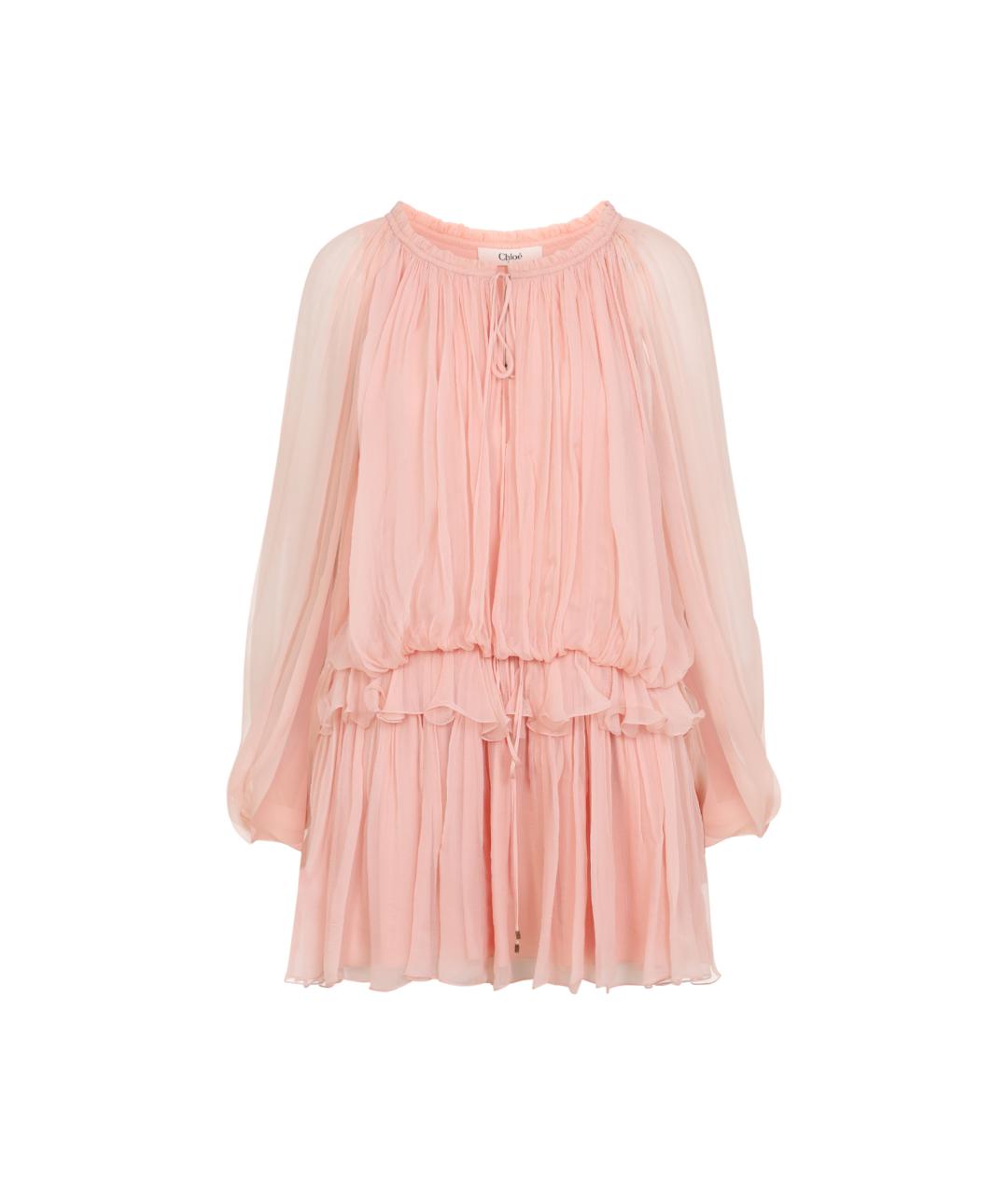 CHLOE Антрацитовое шелковое коктейльное платье, фото 1