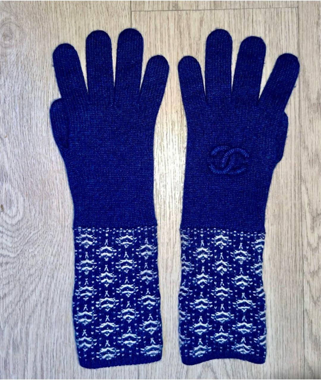 CHANEL Темно-синяя кашемировая шапка, фото 5