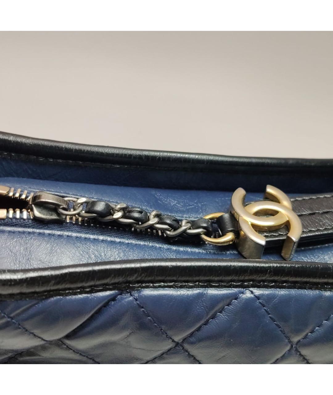 CHANEL Синяя кожаная сумка через плечо, фото 7