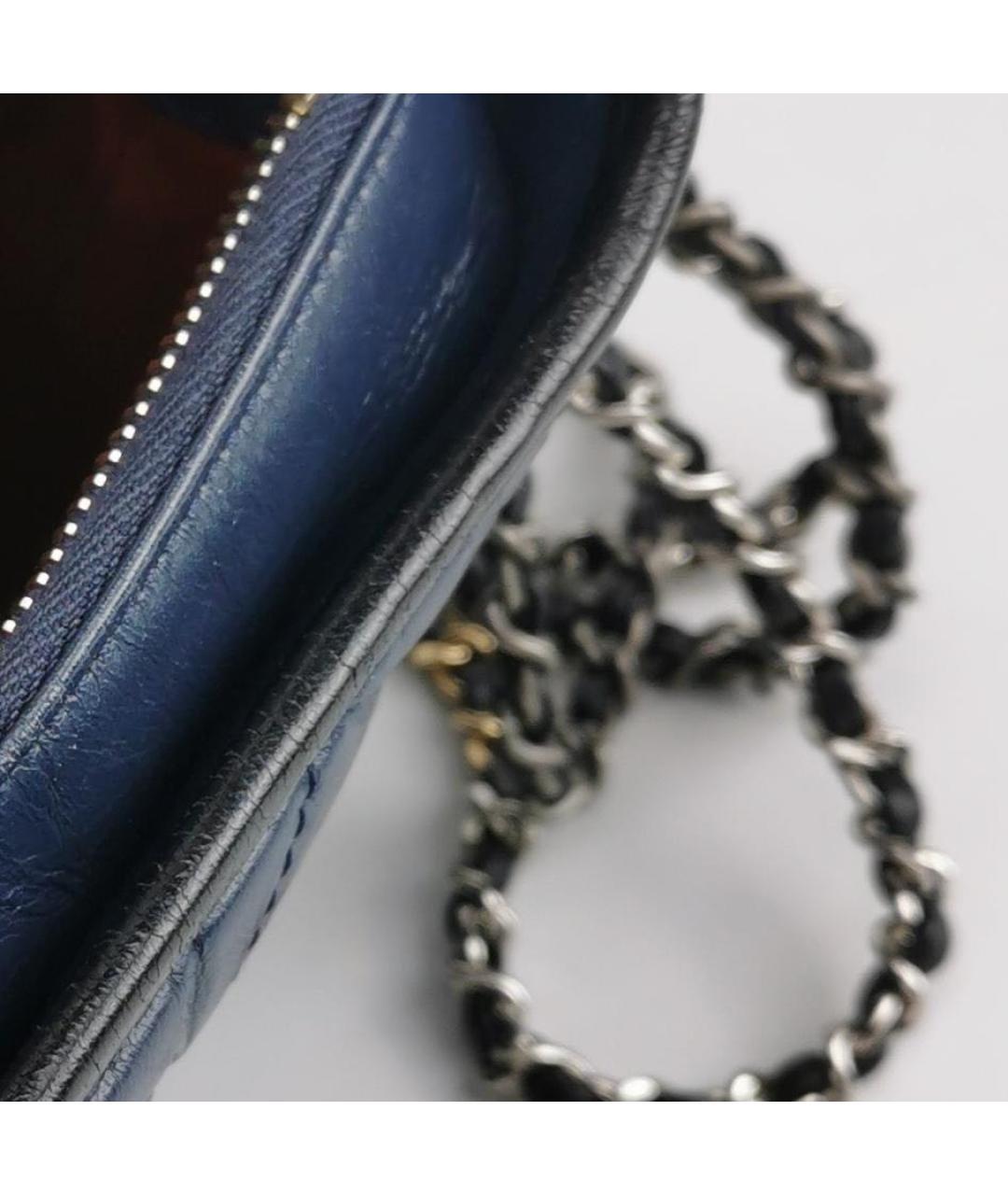 CHANEL Синяя кожаная сумка через плечо, фото 5