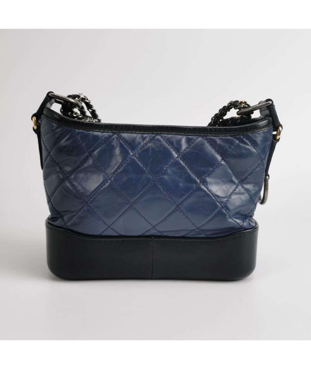 CHANEL Синяя кожаная сумка через плечо, фото 4