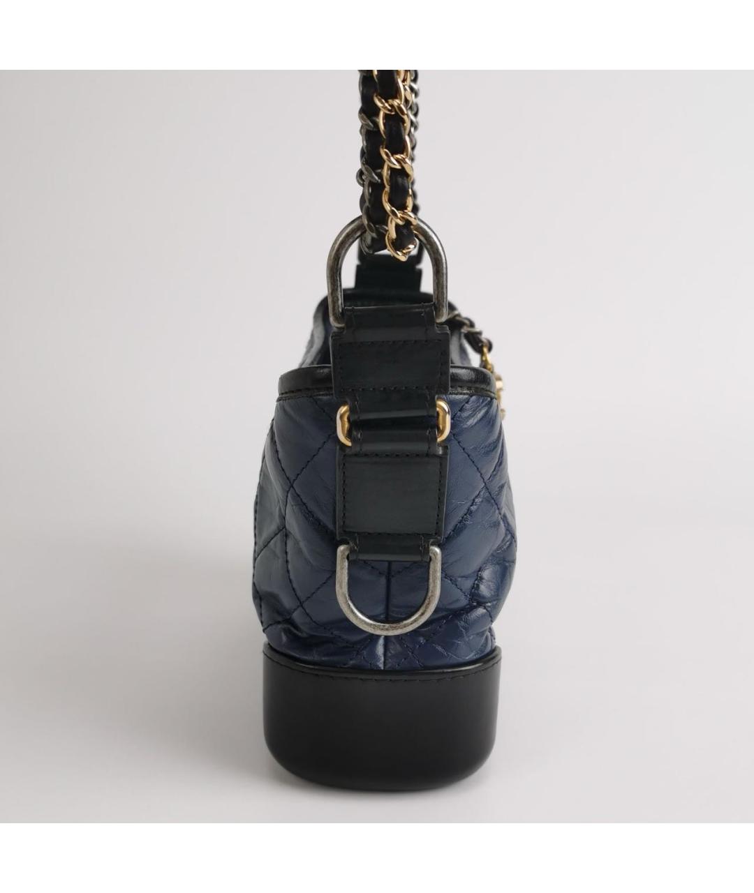 CHANEL Синяя кожаная сумка через плечо, фото 3