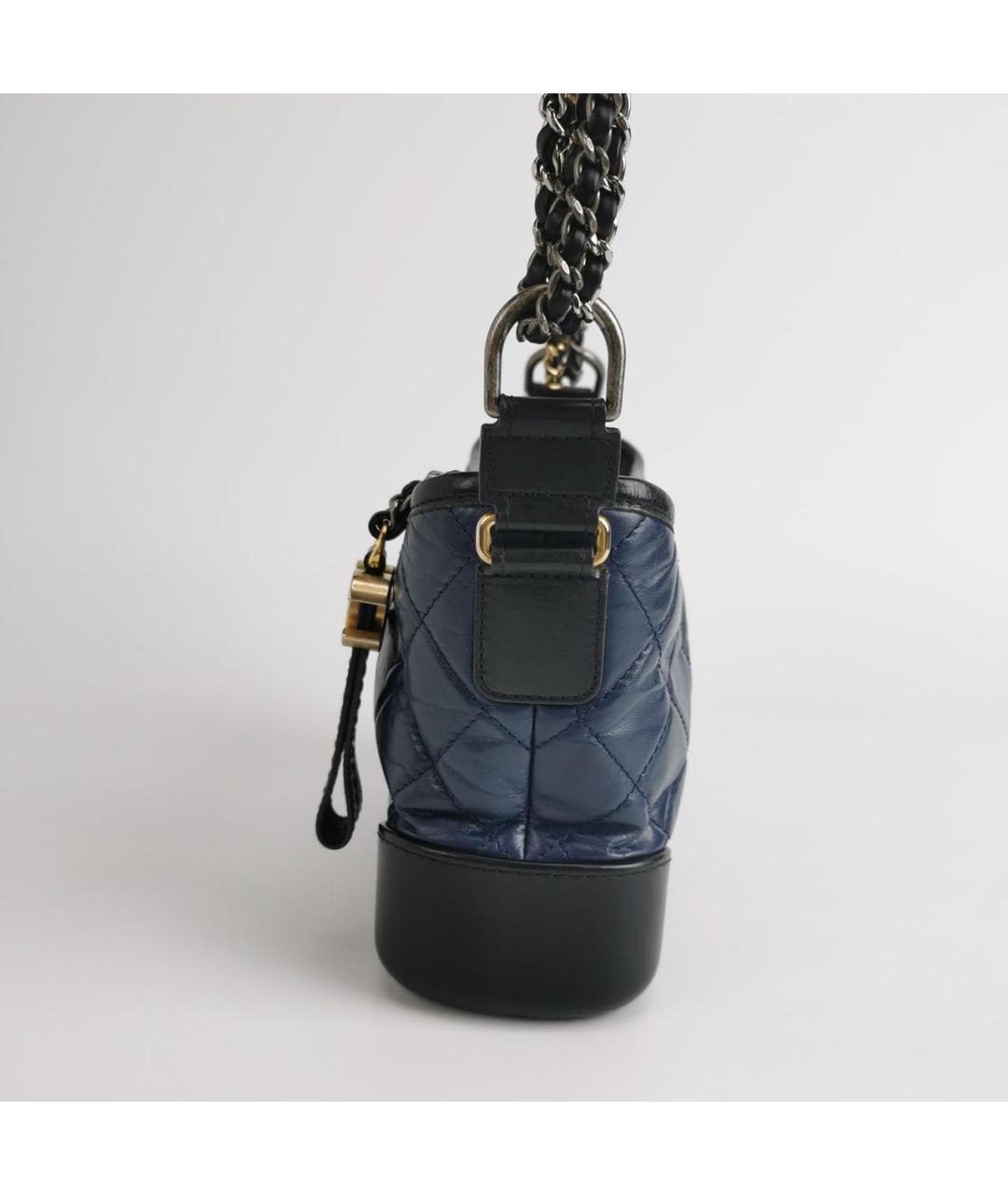 CHANEL Синяя кожаная сумка через плечо, фото 2