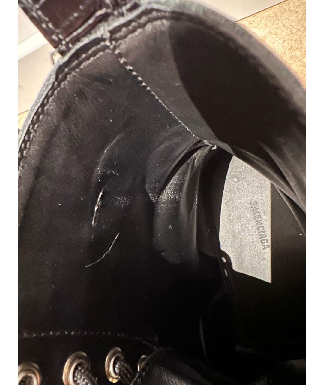 BALENCIAGA Черные кожаные ботинки, фото 5