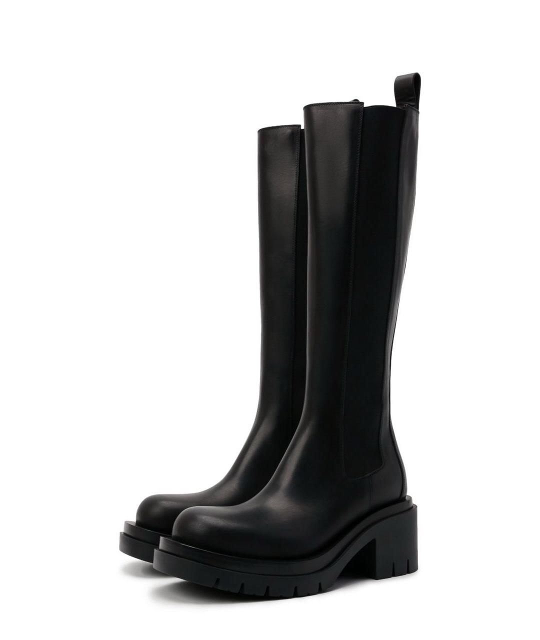BOTTEGA VENETA Черные кожаные сапоги, фото 5