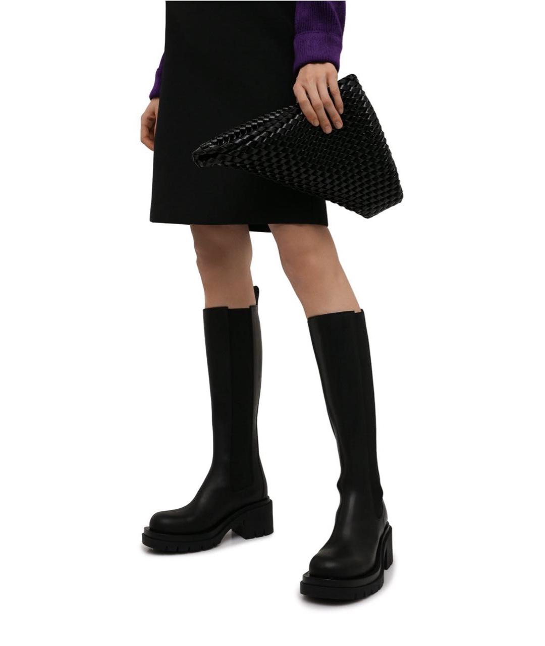 BOTTEGA VENETA Черные кожаные сапоги, фото 7