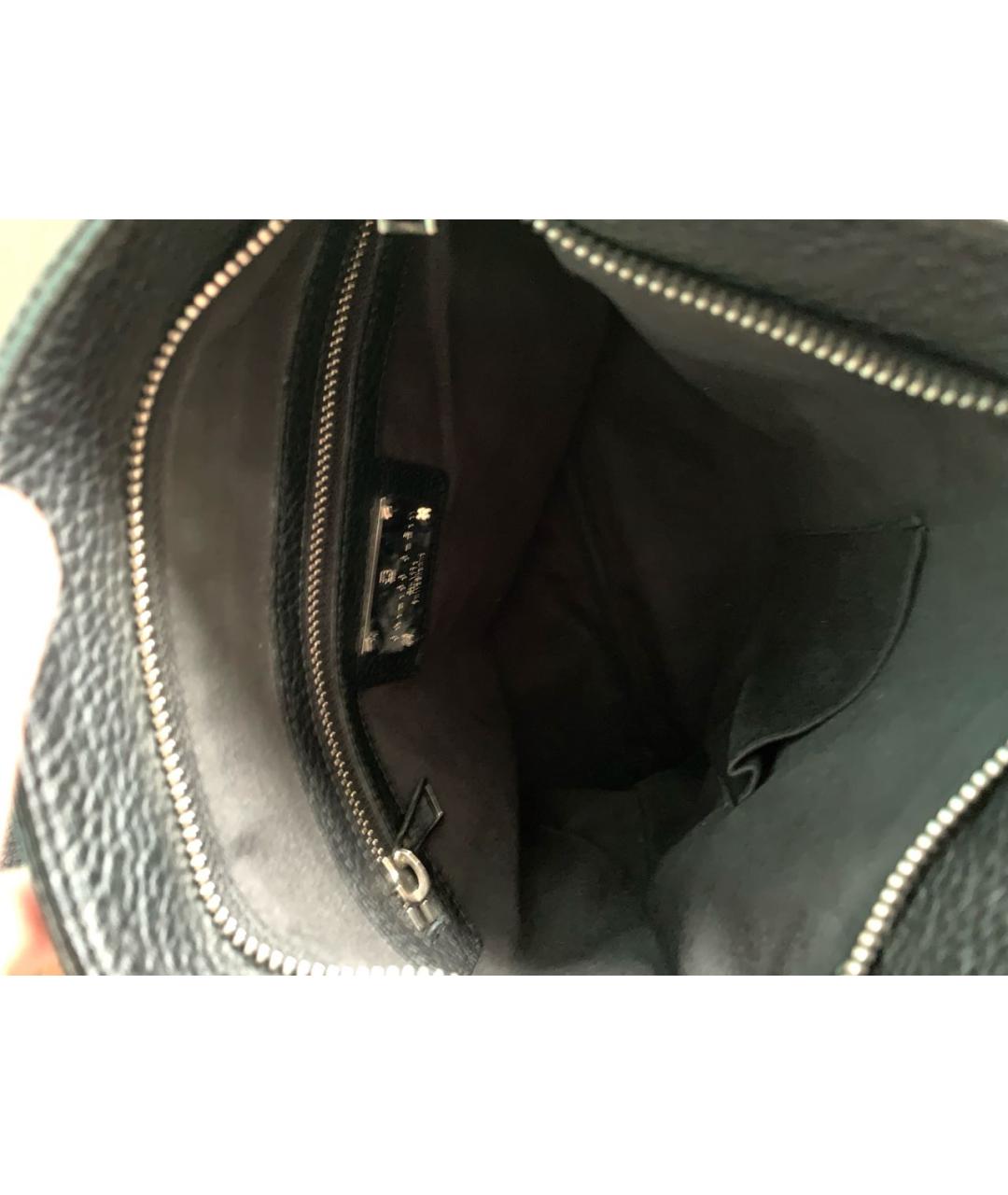 PHILIPP PLEIN Черная кожаная сумка на плечо, фото 6