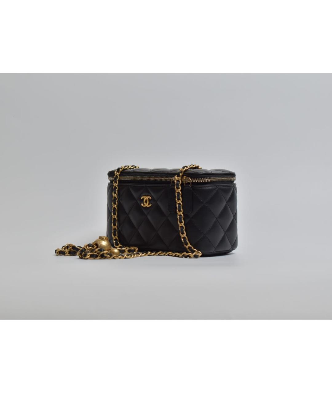 CHANEL Черная кожаная сумка через плечо, фото 2