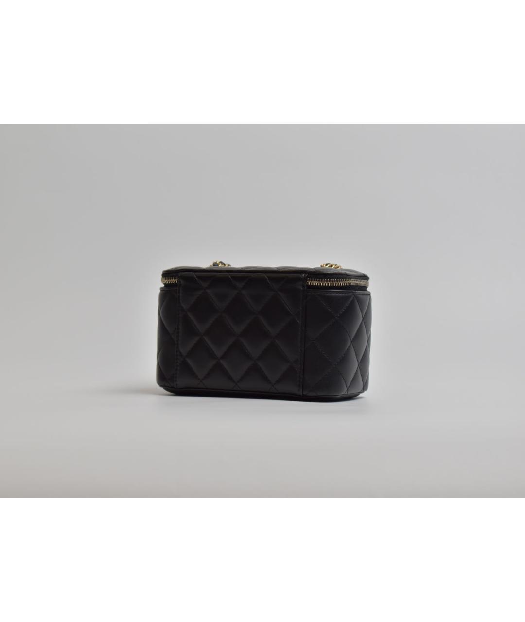 CHANEL Черная кожаная сумка через плечо, фото 5