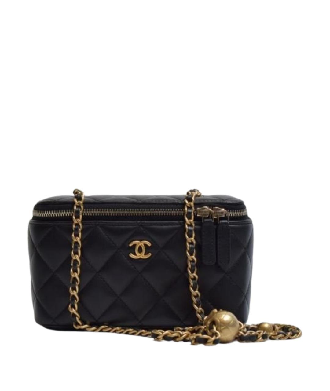 CHANEL Черная кожаная сумка через плечо, фото 1