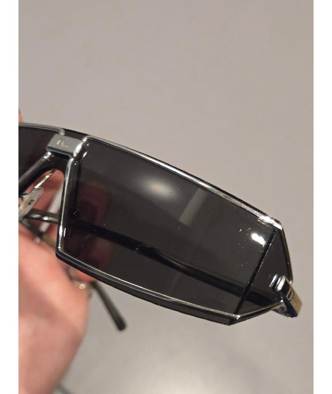 CHRISTIAN DIOR Серебряные металлические солнцезащитные очки, фото 5