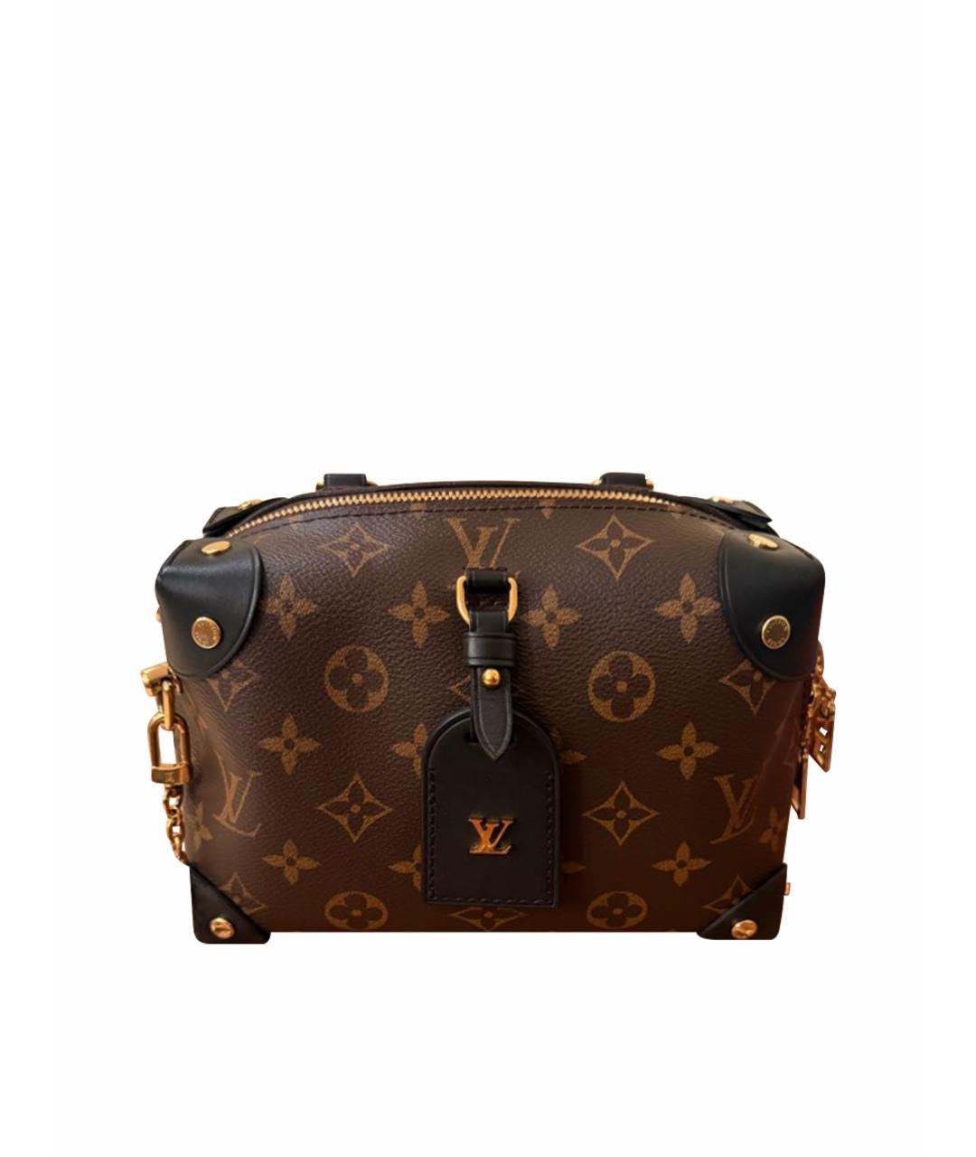 LOUIS VUITTON Коричневая кожаная сумка с короткими ручками, фото 1