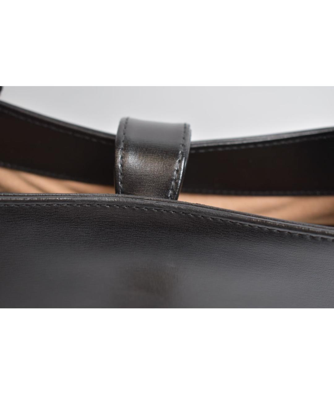 GUCCI Черная кожаная сумка через плечо, фото 6