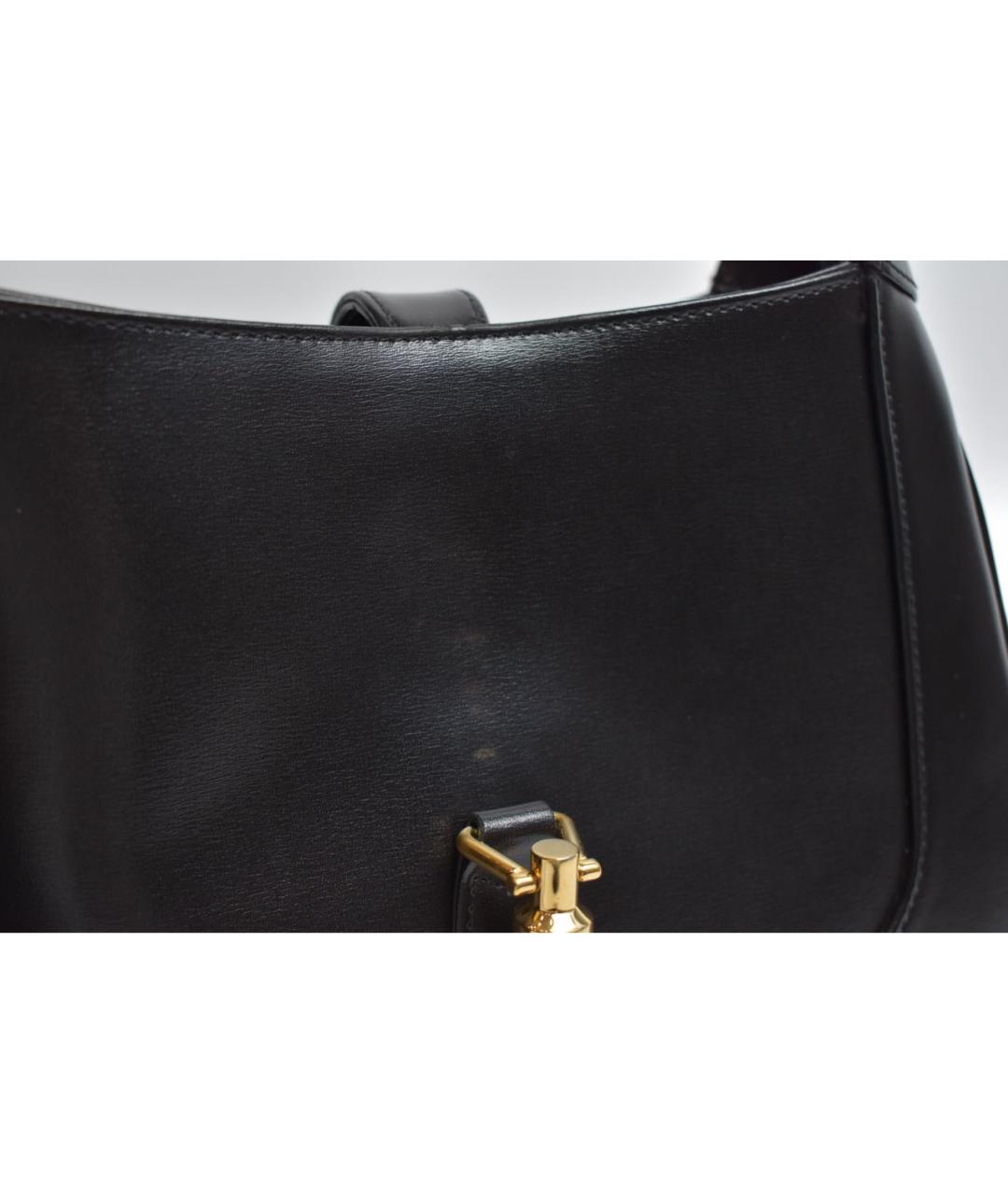 GUCCI Черная кожаная сумка через плечо, фото 5