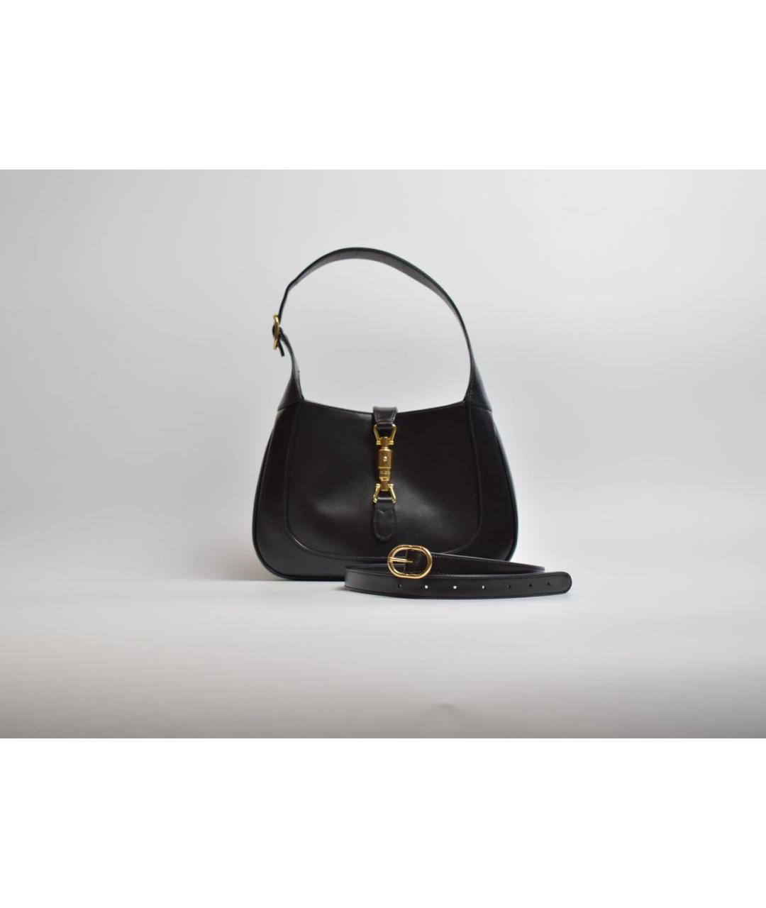 GUCCI Черная кожаная сумка через плечо, фото 9