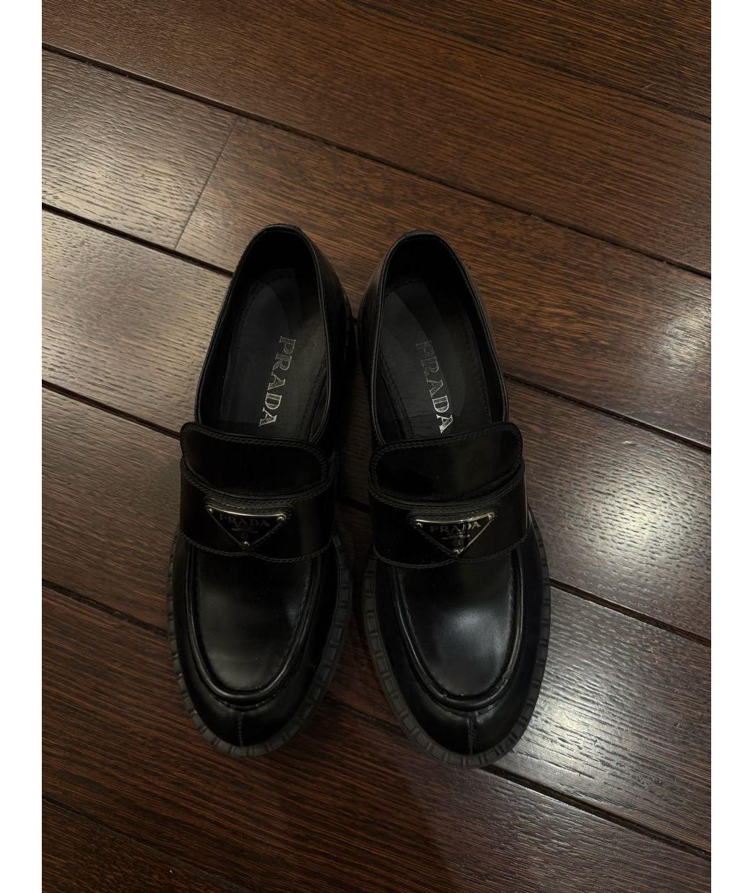 PRADA Черные кожаные ботинки, фото 3