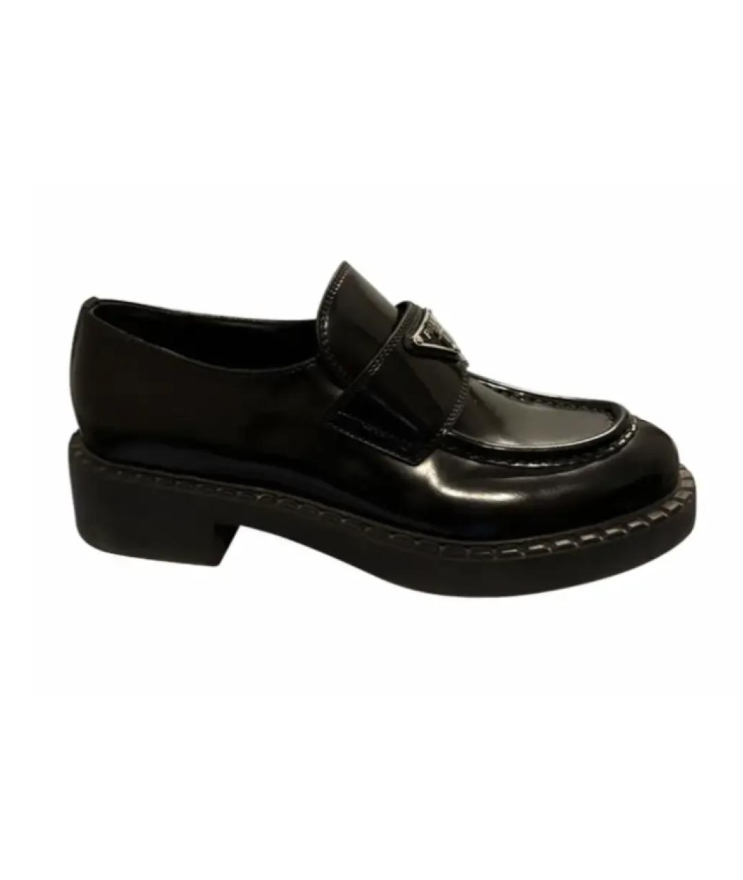 PRADA Черные кожаные ботинки, фото 1