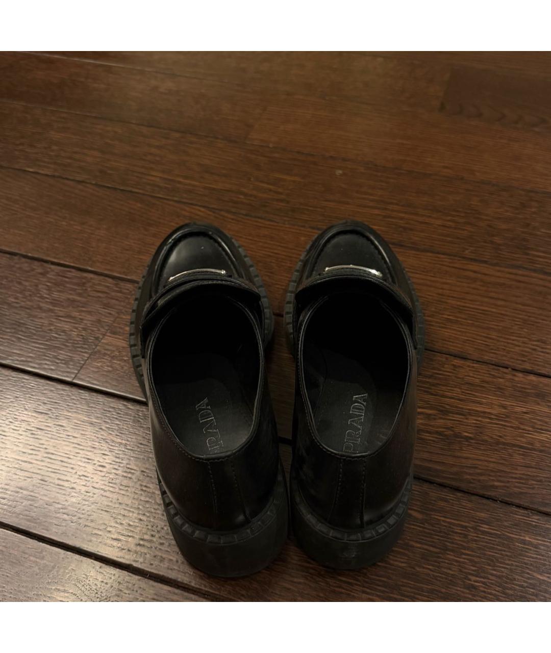 PRADA Черные кожаные ботинки, фото 5