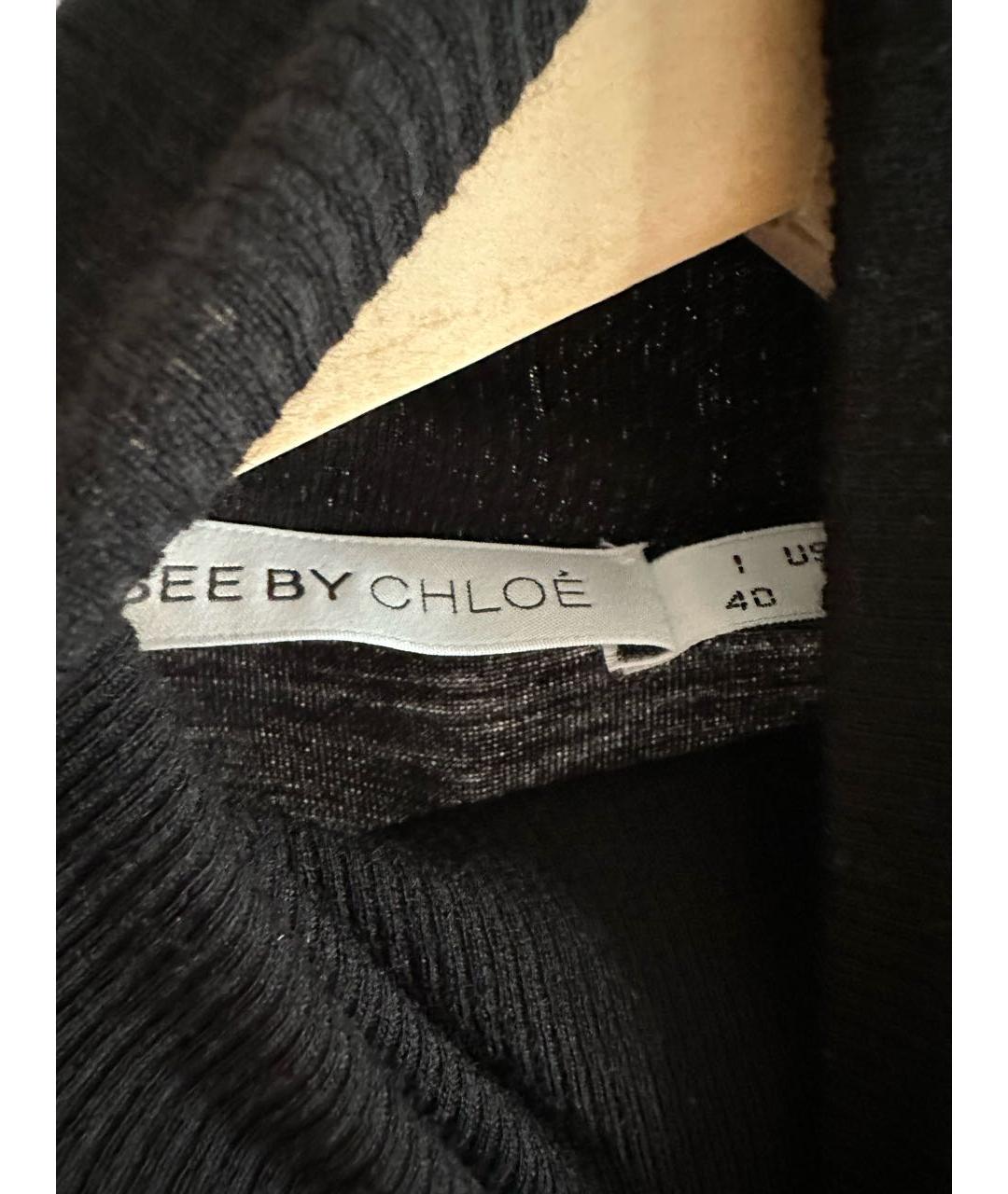 SEE BY CHLOE Черная шерстяная водолазка, фото 3