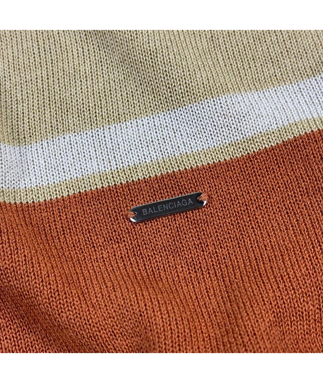 BALENCIAGA Горчичный хлопковый джемпер / свитер, фото 4