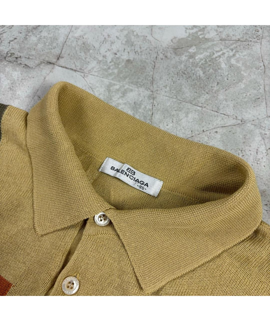 BALENCIAGA Горчичный хлопковый джемпер / свитер, фото 3