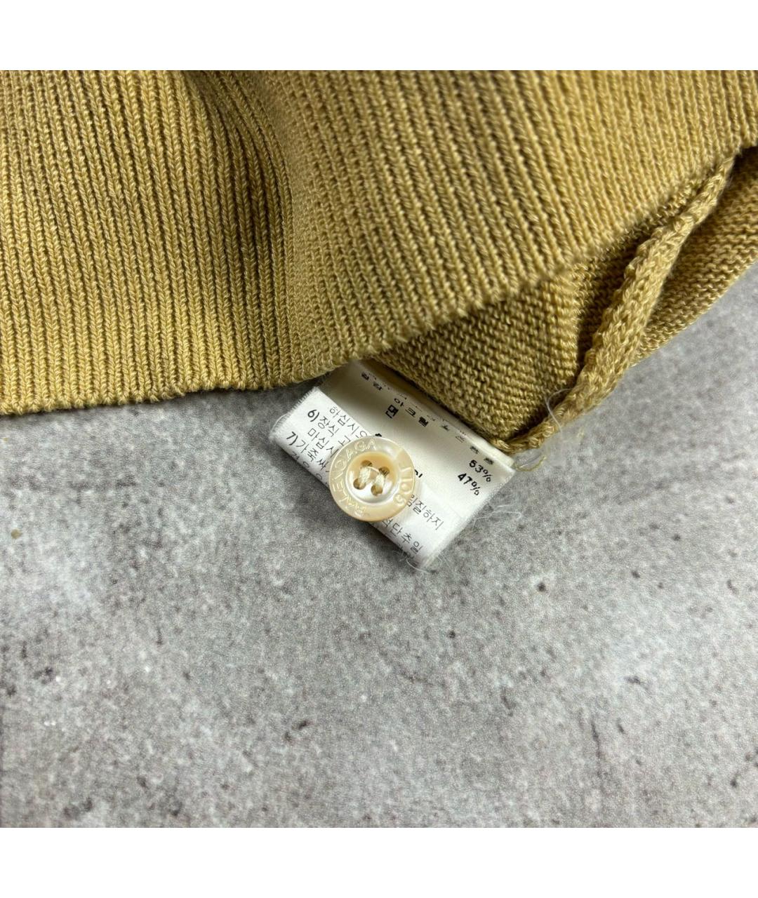 BALENCIAGA Горчичный хлопковый джемпер / свитер, фото 6
