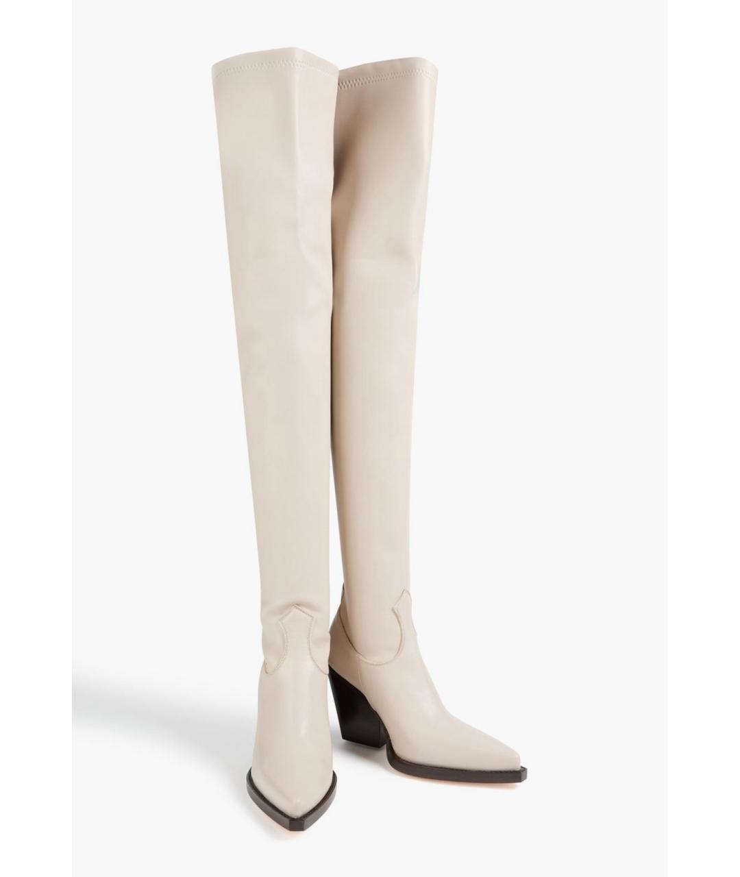 PARIS TEXAS Бежевые ботфорты, фото 2