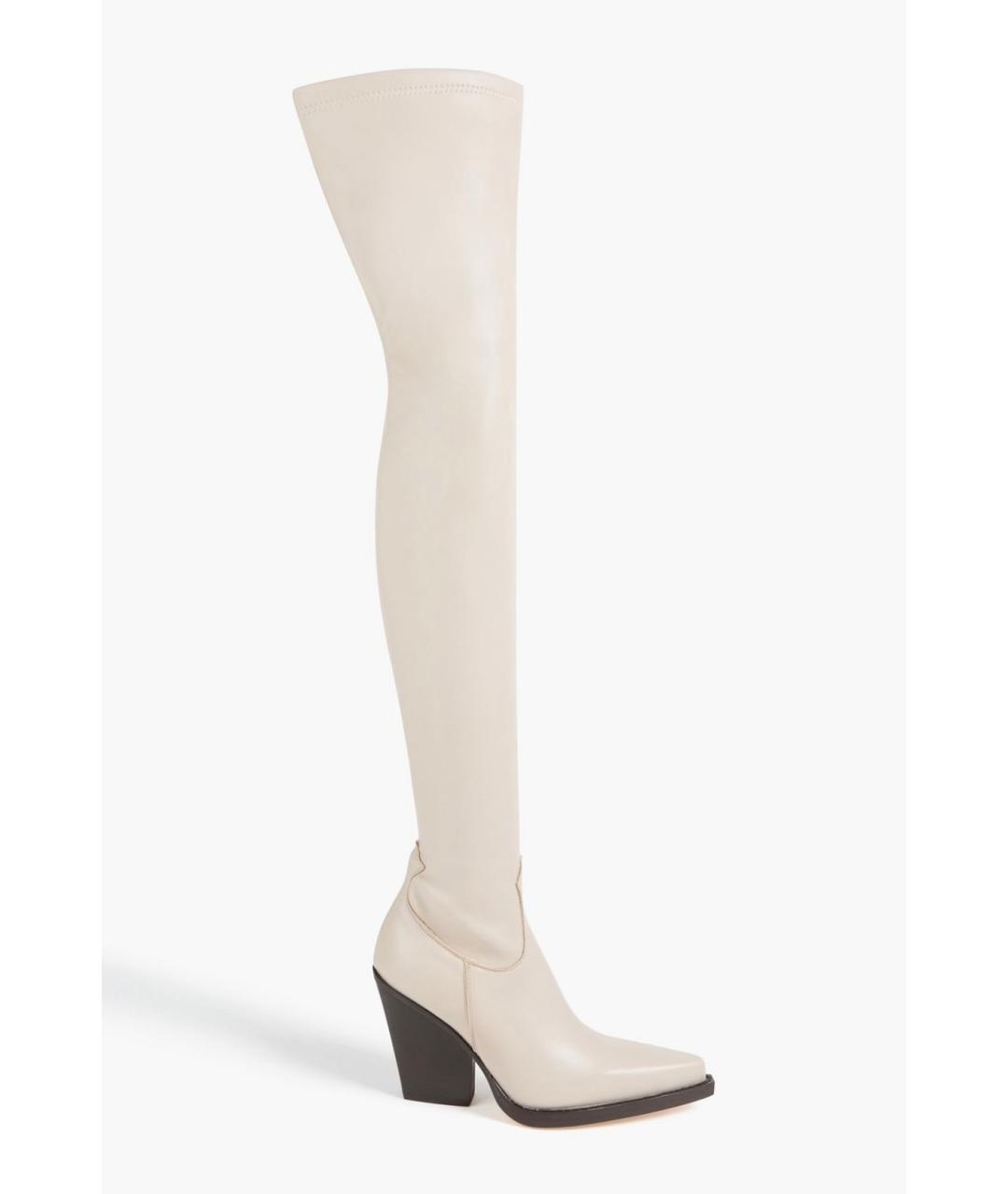 PARIS TEXAS Бежевые ботфорты, фото 4