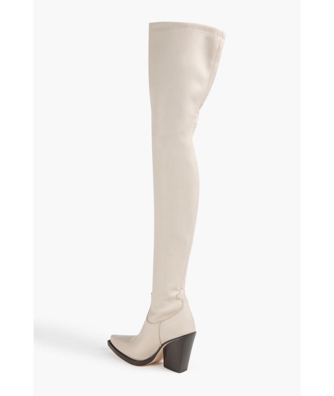 PARIS TEXAS Бежевые ботфорты, фото 3