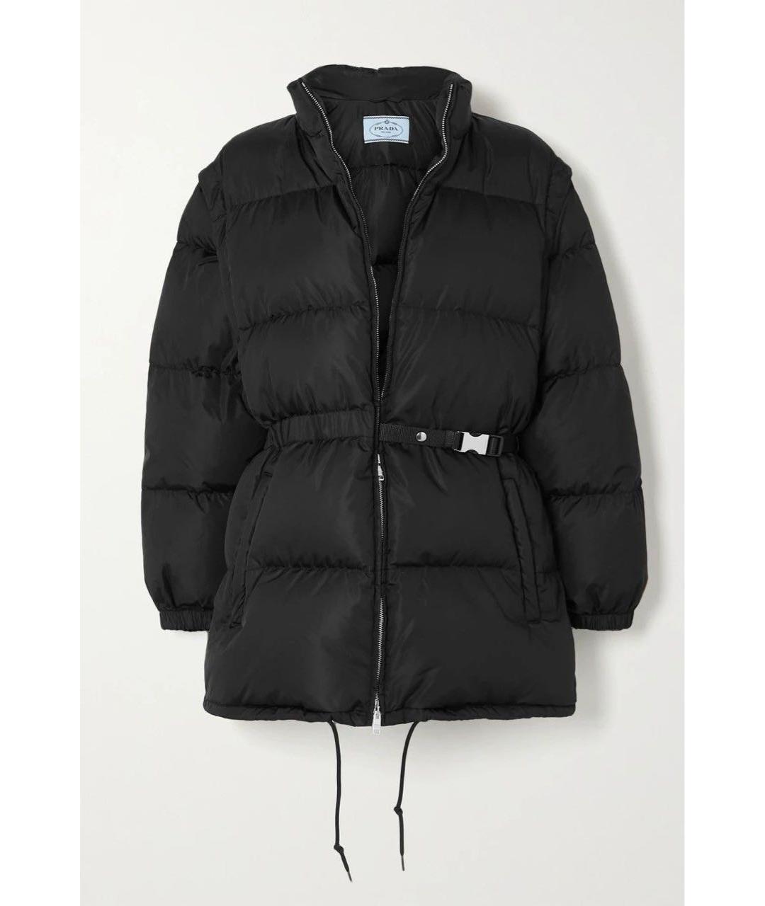 PRADA Черный полиэстеровый пуховик, фото 9