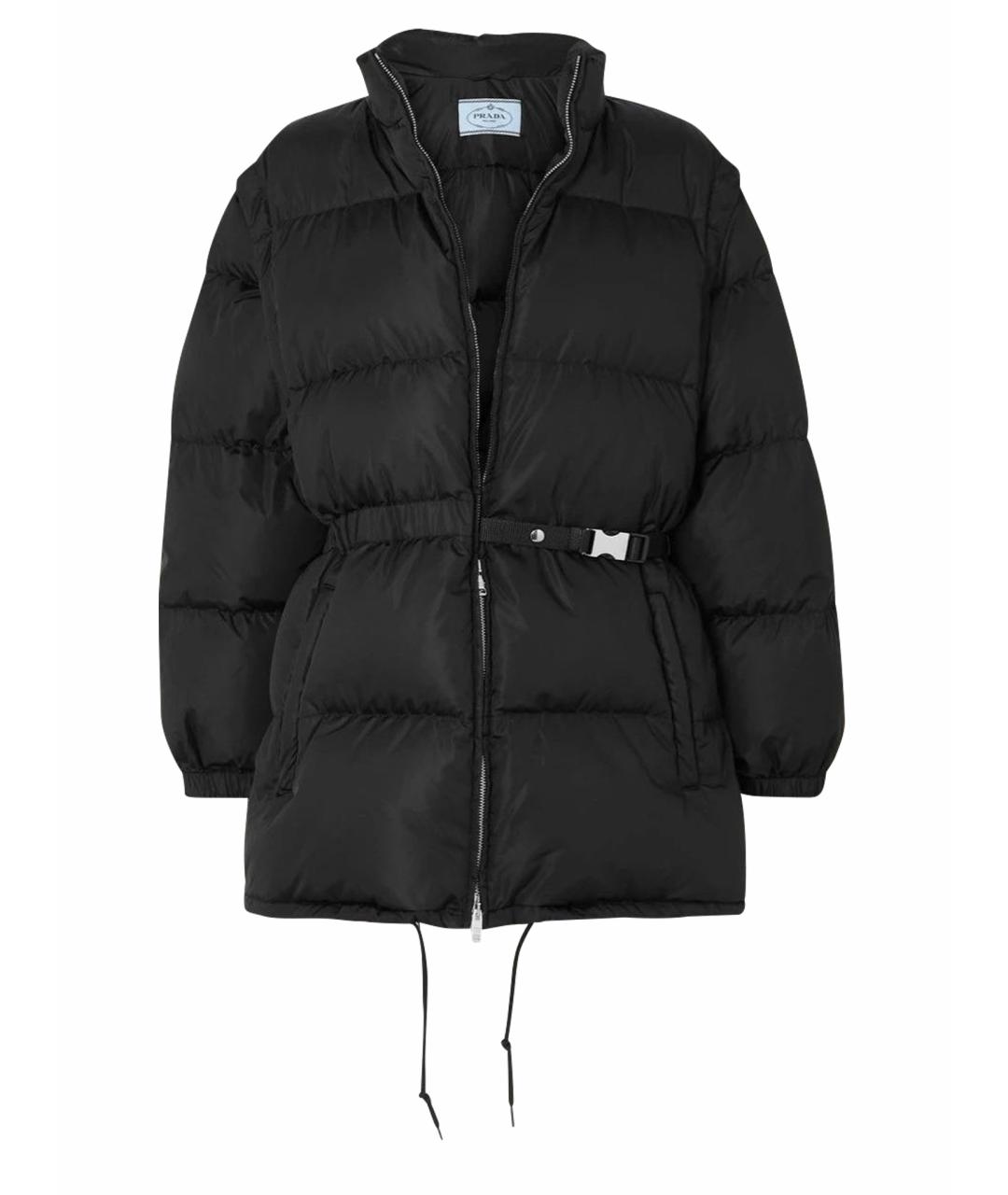 PRADA Черный полиэстеровый пуховик, фото 1