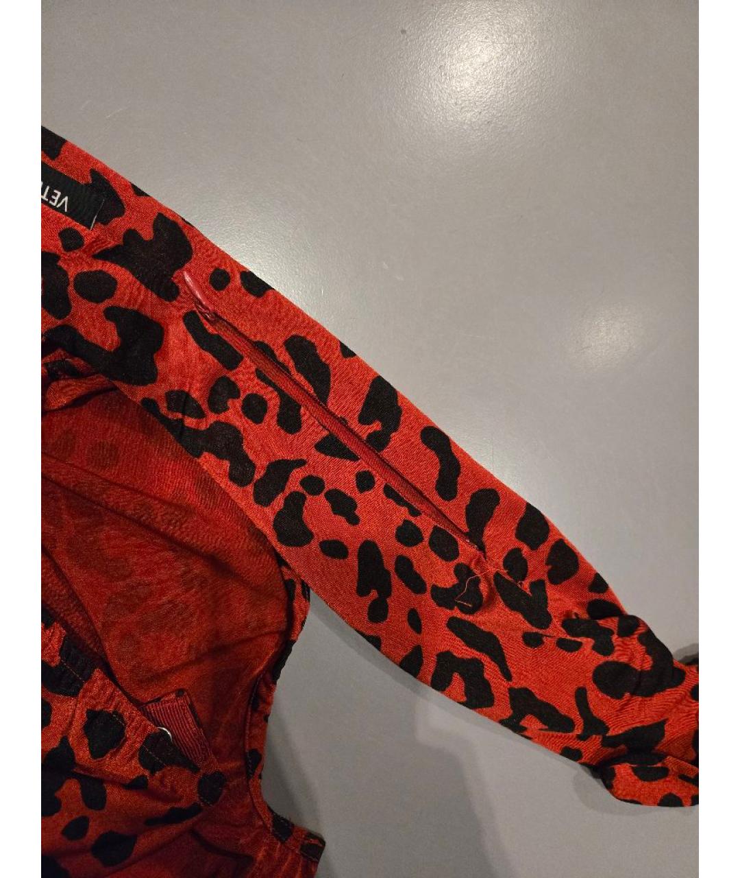 VETEMENTS Красная полиэстеровая водолазка, фото 4