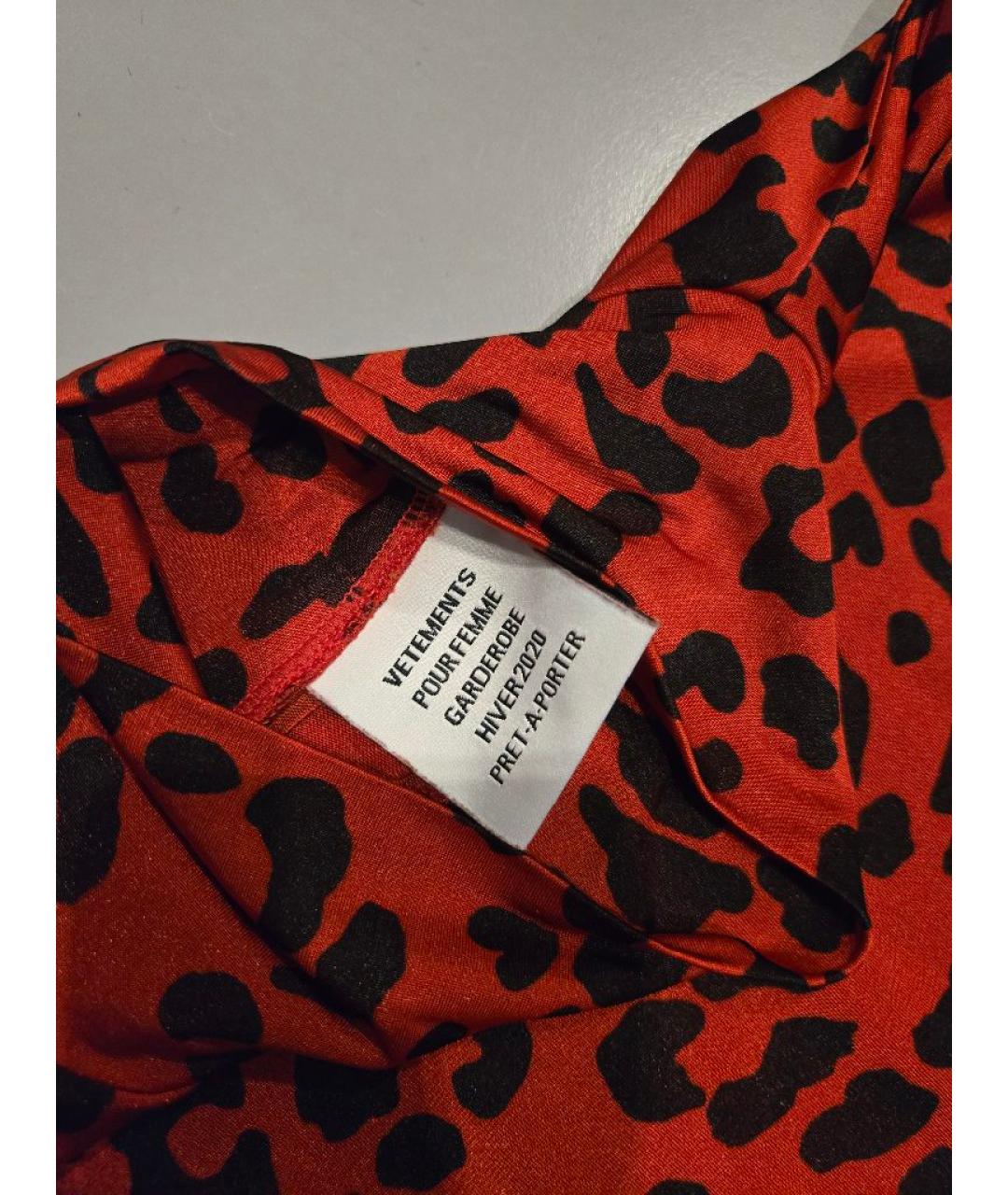 VETEMENTS Красная полиэстеровая водолазка, фото 2