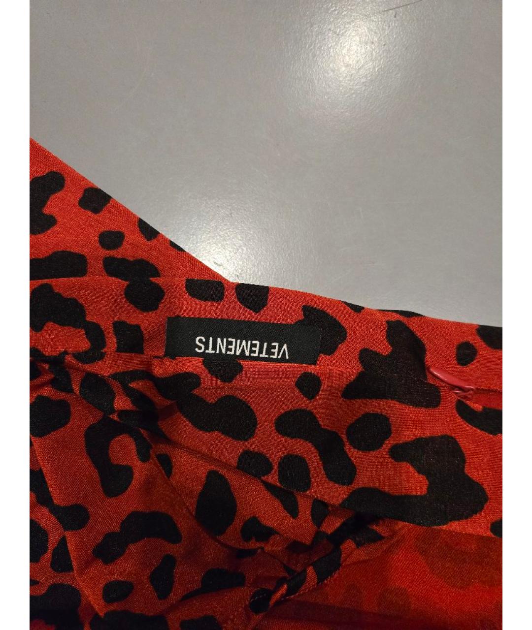 VETEMENTS Красная полиэстеровая водолазка, фото 3