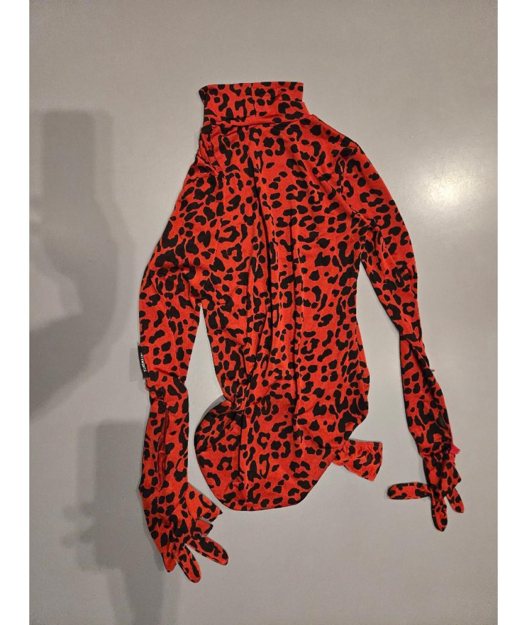 VETEMENTS Красная полиэстеровая водолазка, фото 5