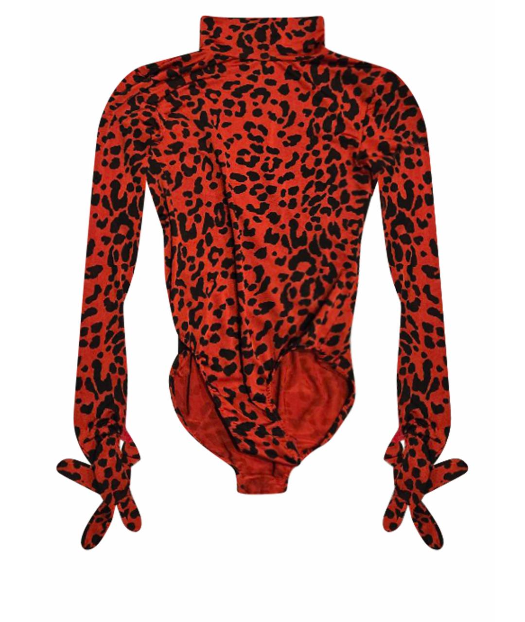 VETEMENTS Красная полиэстеровая водолазка, фото 1