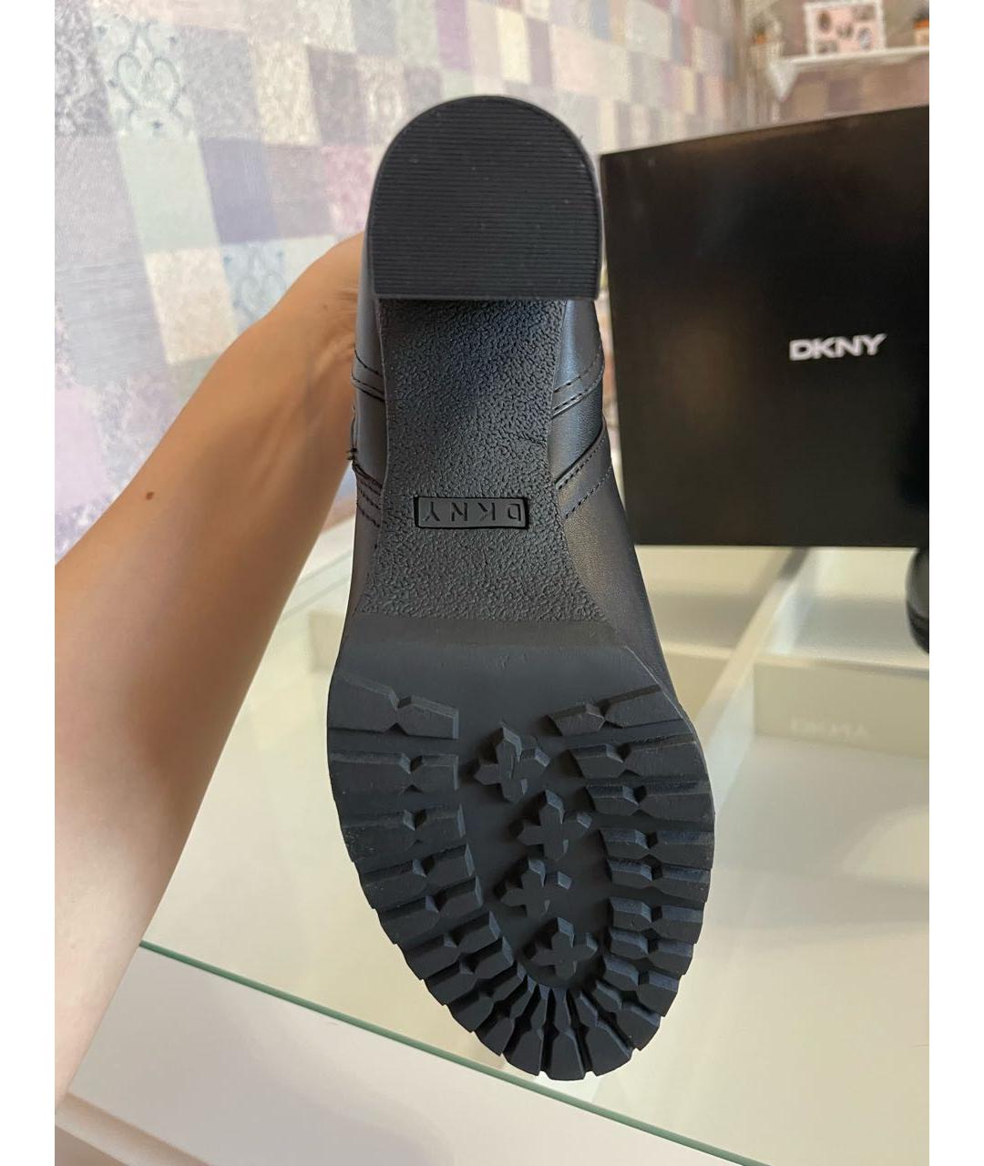 DKNY Черные кожаные ботильоны, фото 6