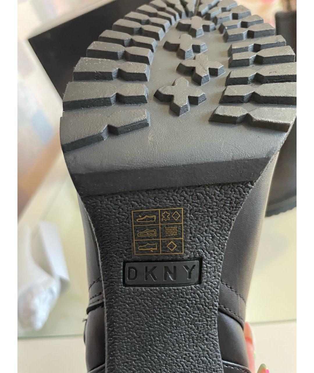 DKNY Черные кожаные ботильоны, фото 5