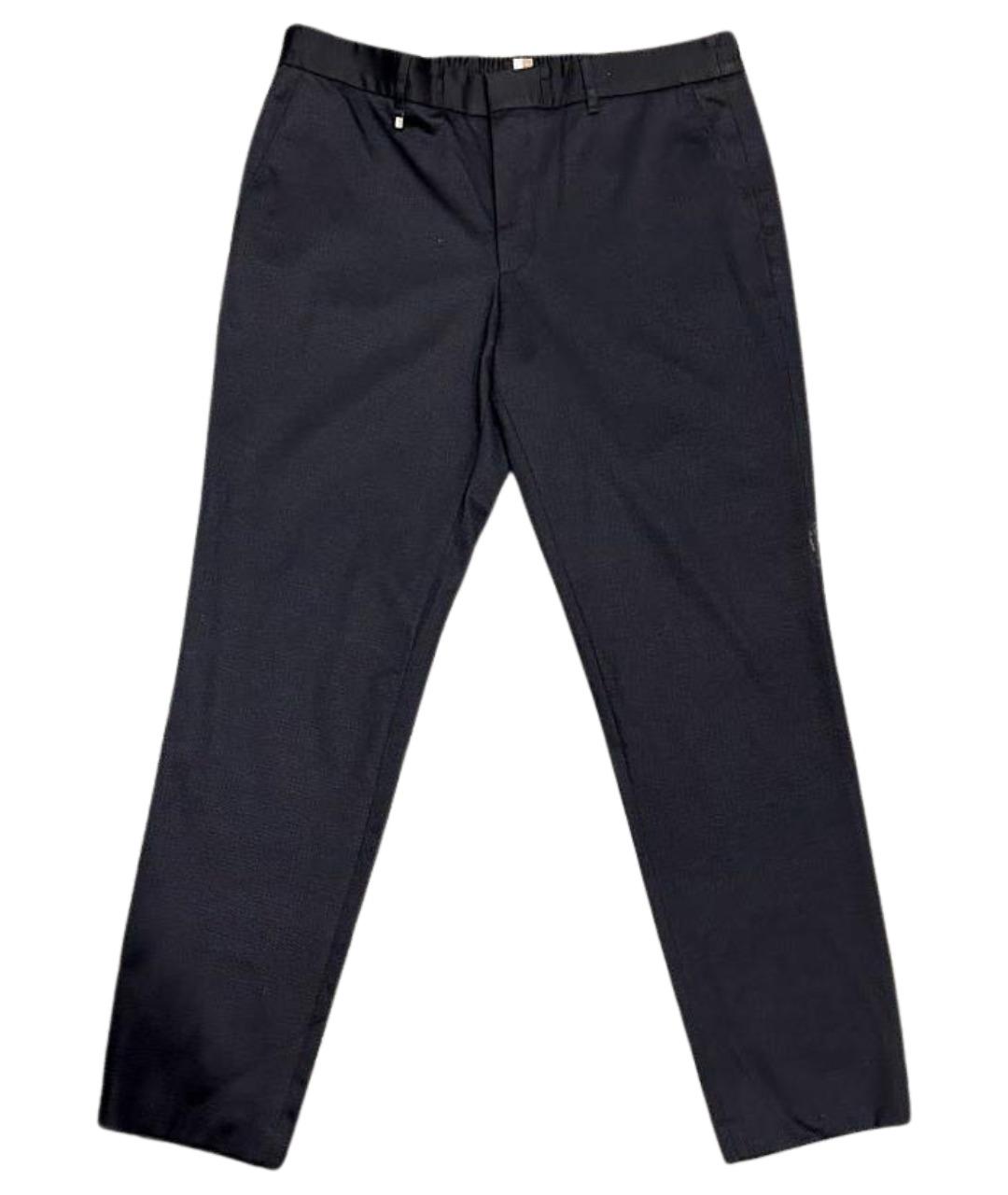 HUGO BOSS Темно-синие хлопковые повседневные брюки, фото 1