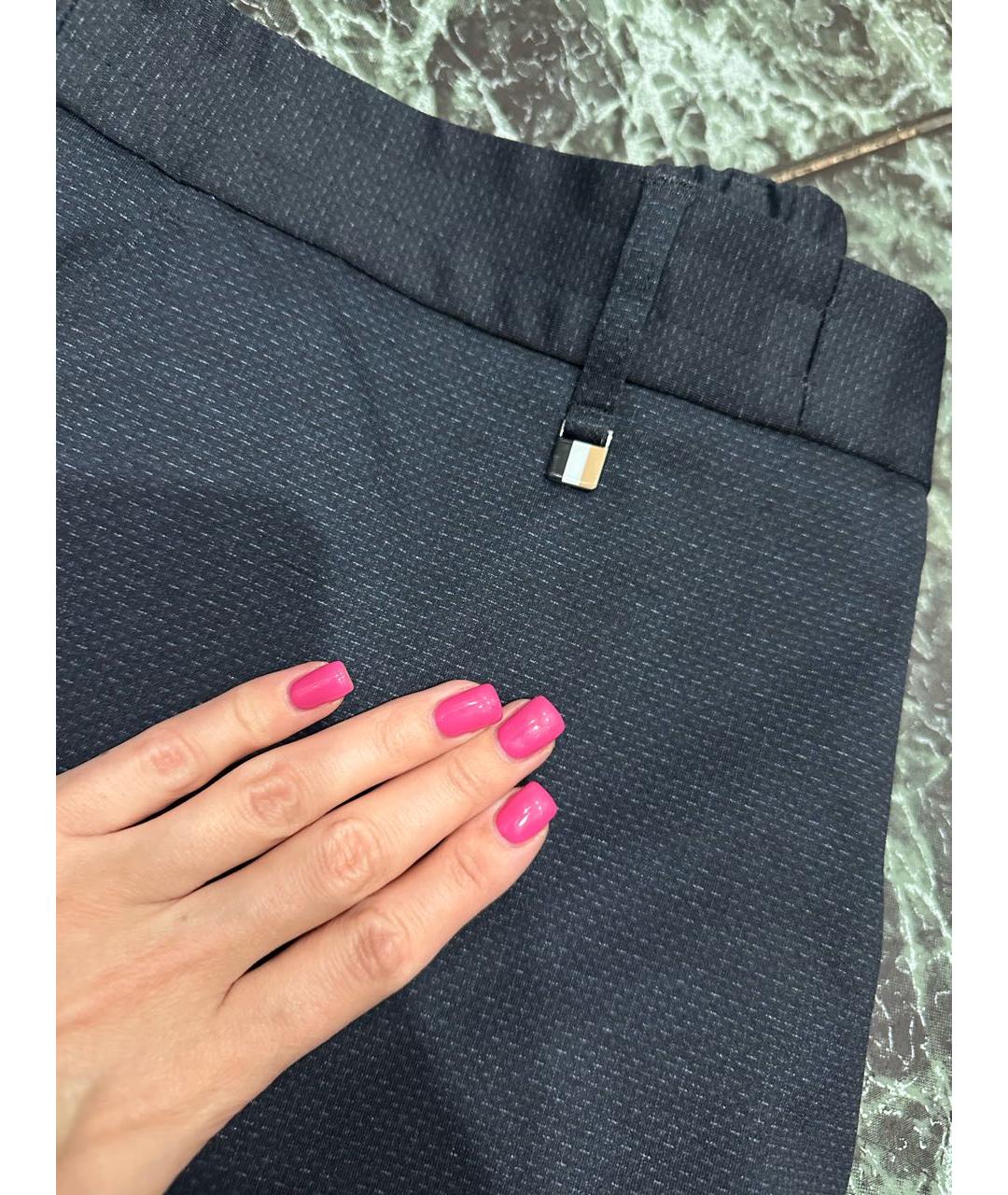 HUGO BOSS Темно-синие хлопковые повседневные брюки, фото 4