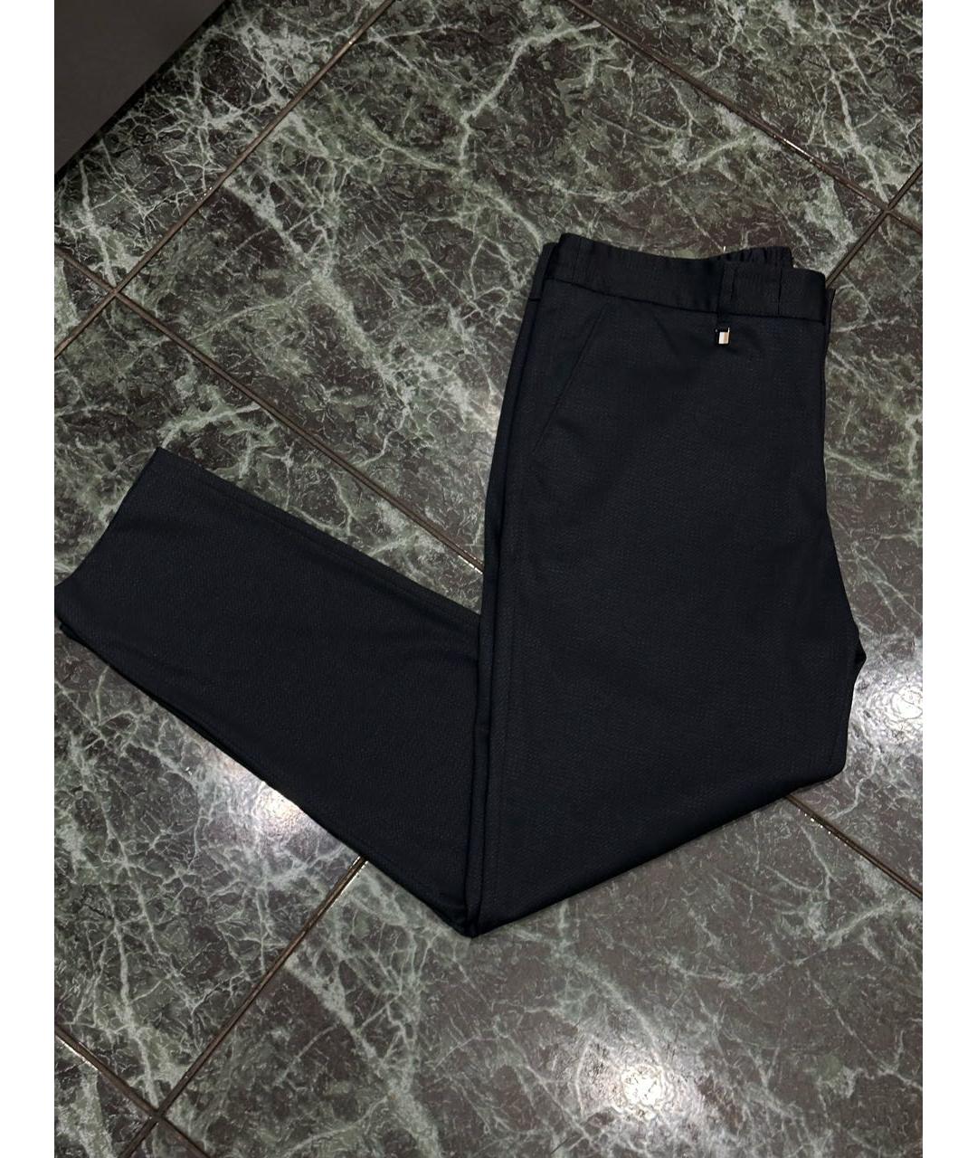 HUGO BOSS Темно-синие хлопковые повседневные брюки, фото 6