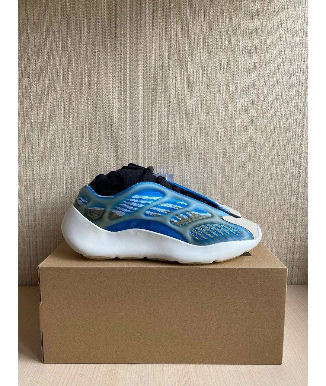 ADIDAS YEEZY Синие текстильные кроссовки, фото 4