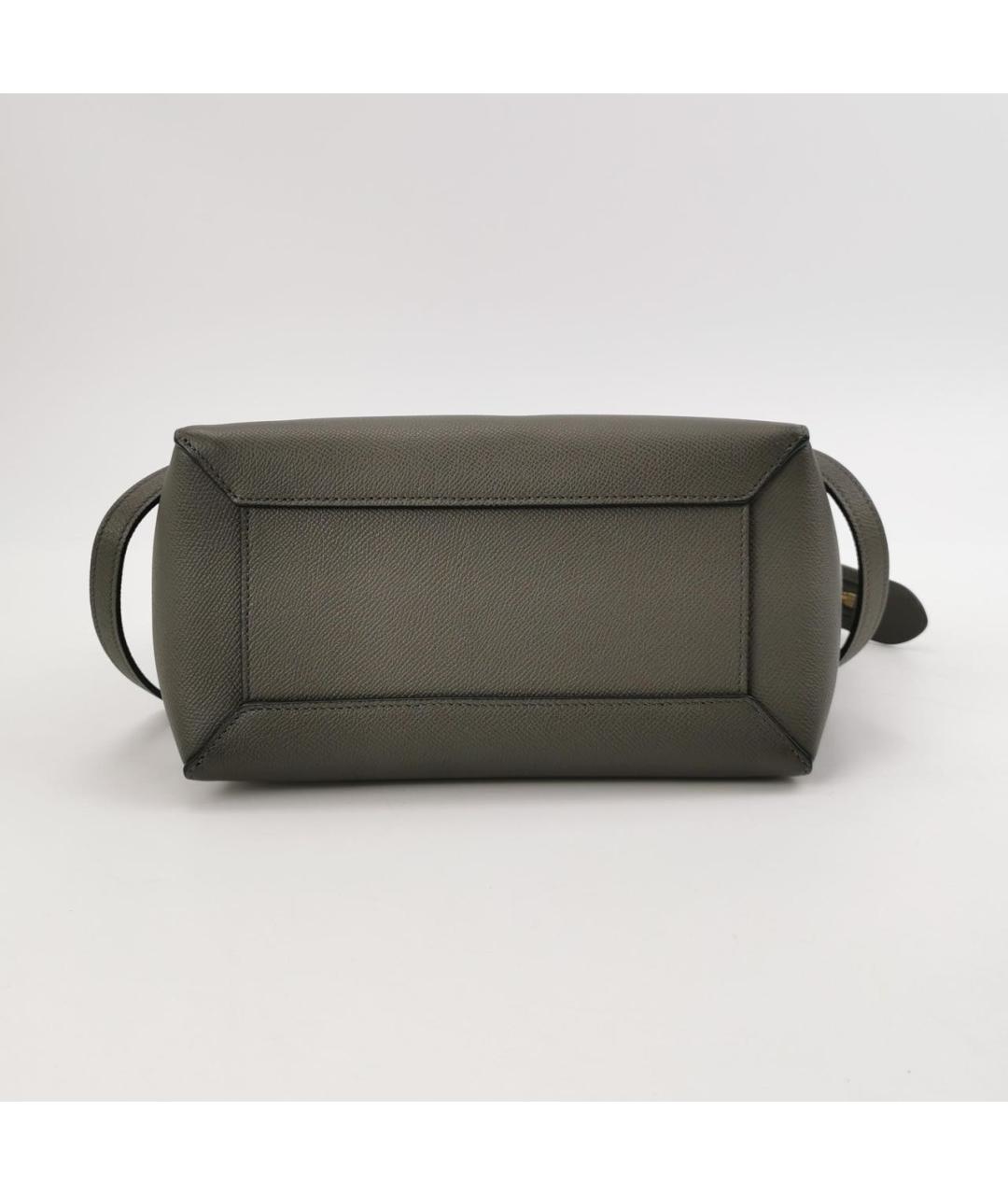 CELINE Антрацитовая кожаная сумка через плечо, фото 5