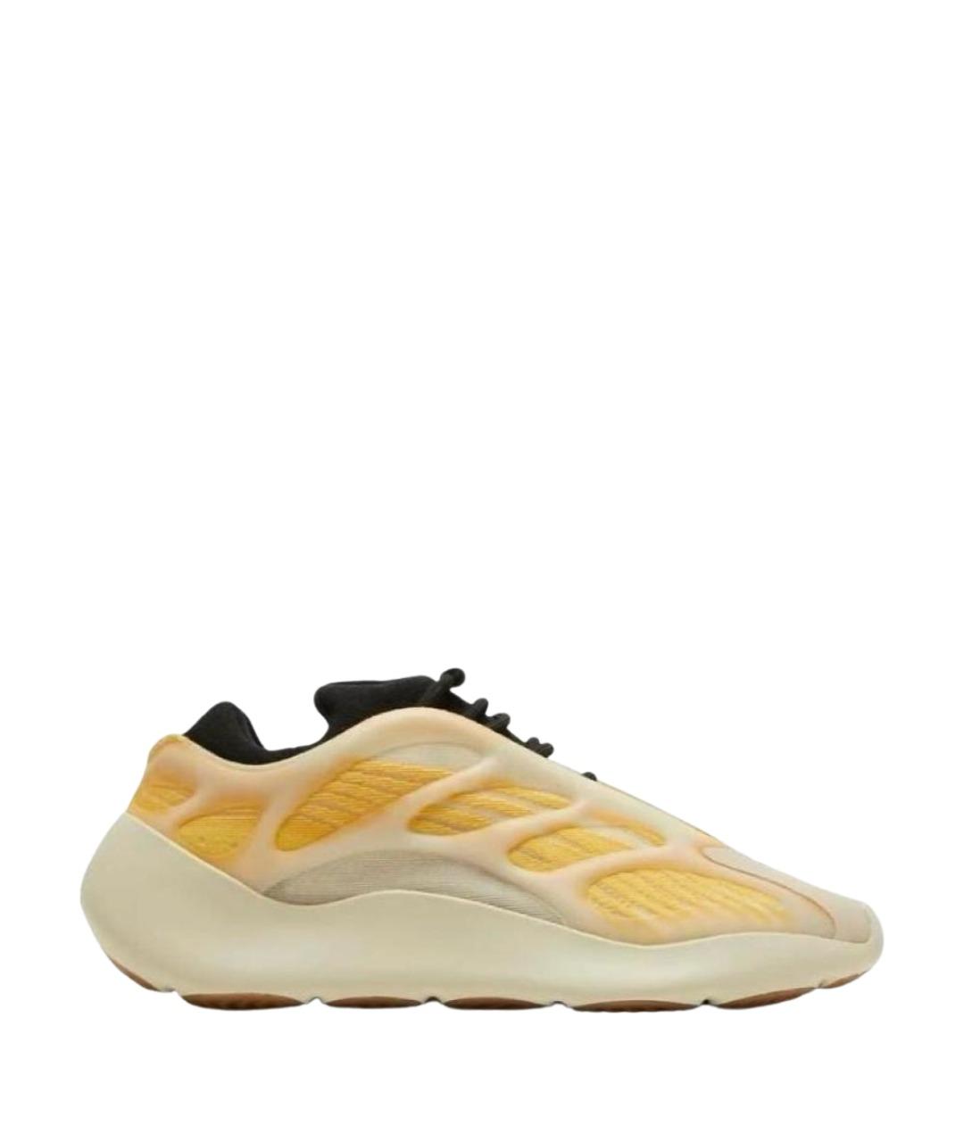 ADIDAS YEEZY Бежевые текстильные кроссовки, фото 1