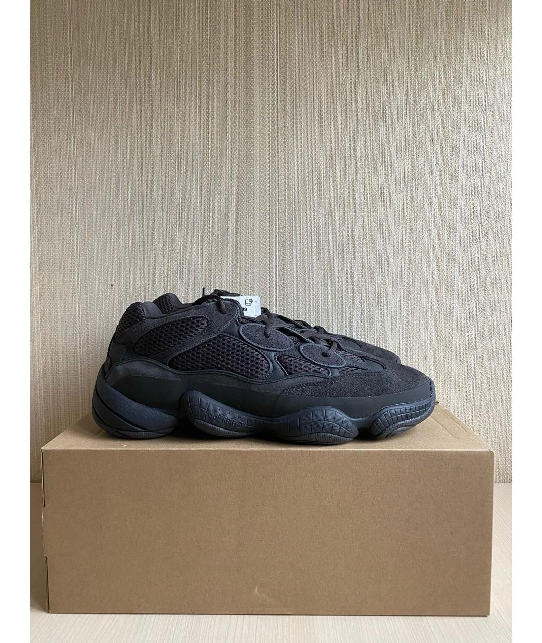 ADIDAS YEEZY Антрацитовые замшевые кроссовки, фото 4