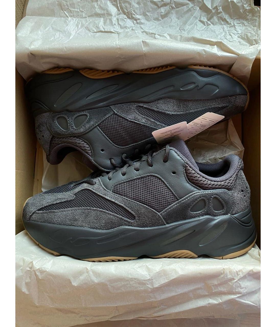 ADIDAS YEEZY Черные замшевые кроссовки, фото 2