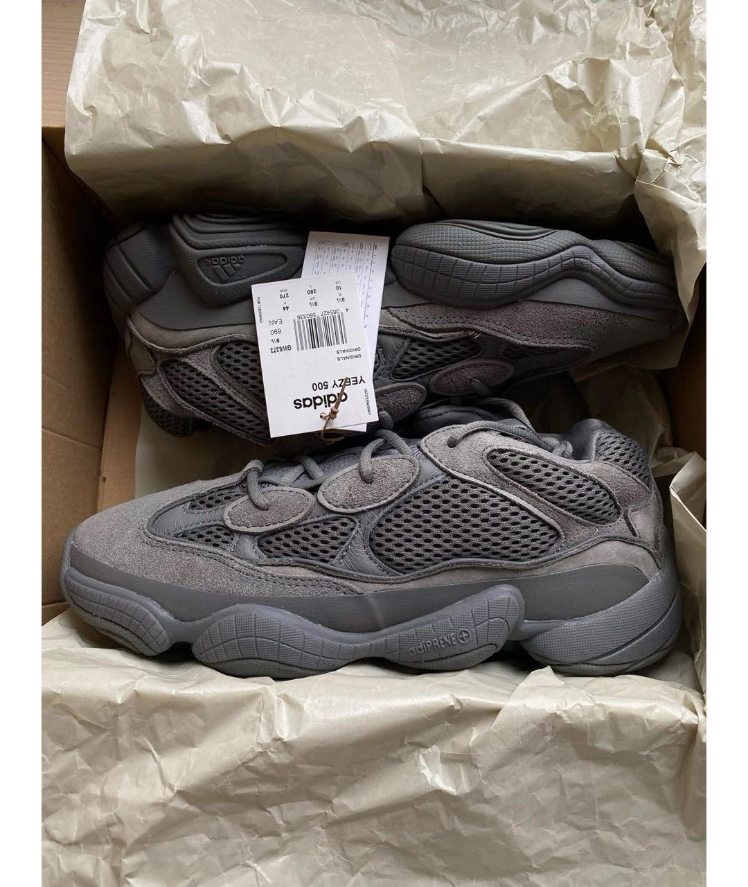 ADIDAS YEEZY Серые замшевые кроссовки, фото 2