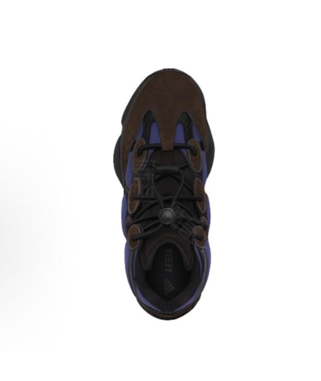 ADIDAS YEEZY Коричневые замшевые кроссовки, фото 3