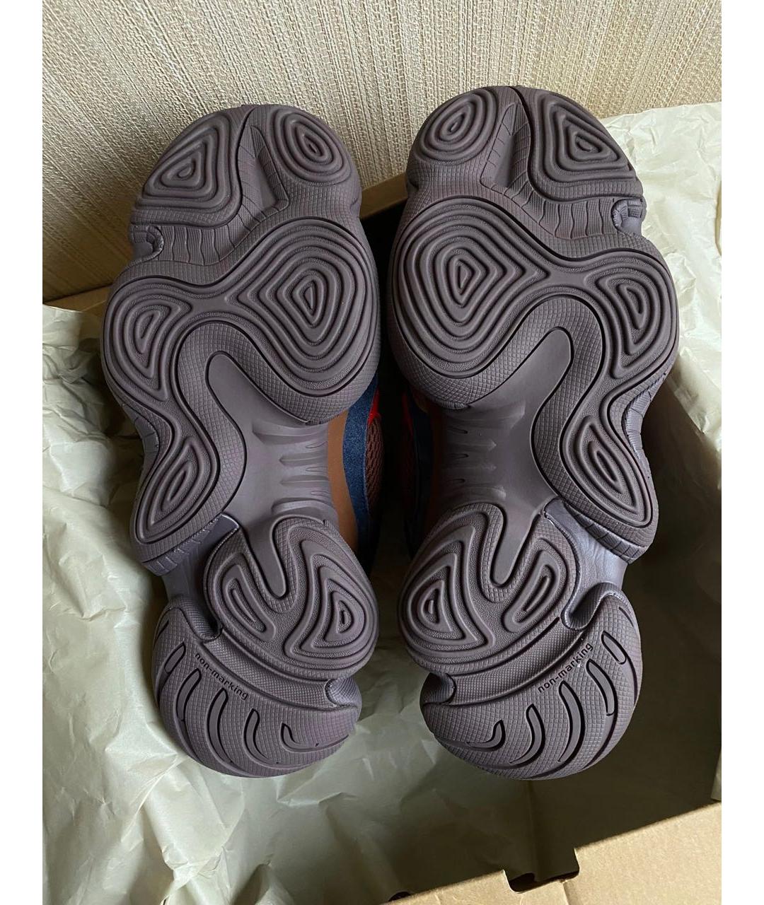 ADIDAS YEEZY Коричневые замшевые кроссовки, фото 5